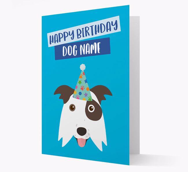 Personalised 'Happy Birthday {dogsName}' Card with {breedCommonName} Icon